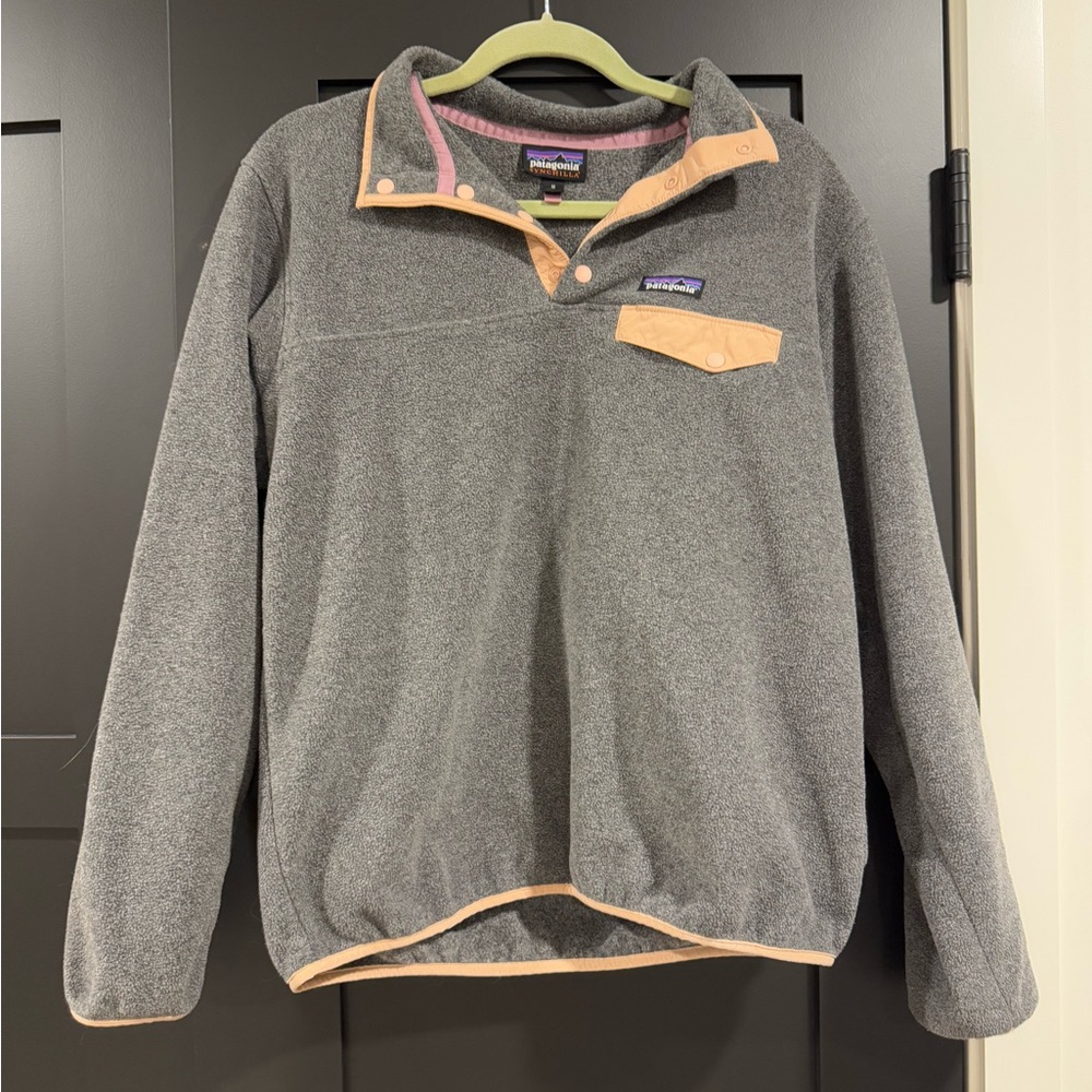 Patagonia Gray and Pink Women's Pullover